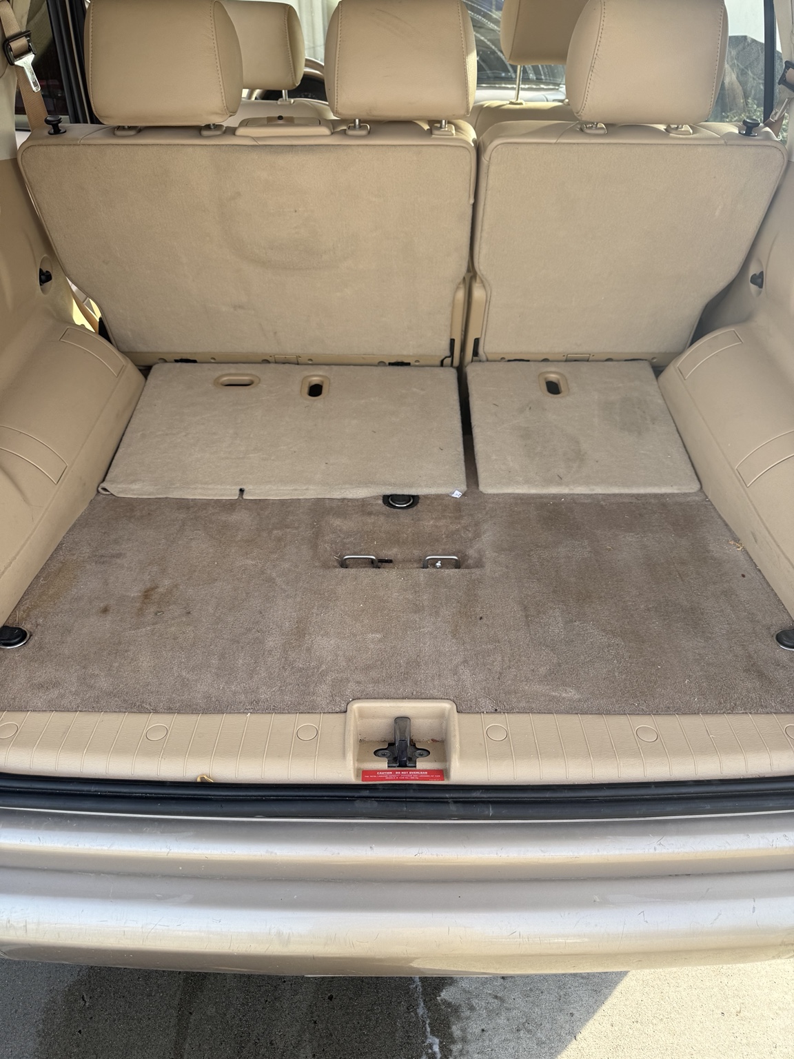 Mercedes cargo area before detailing