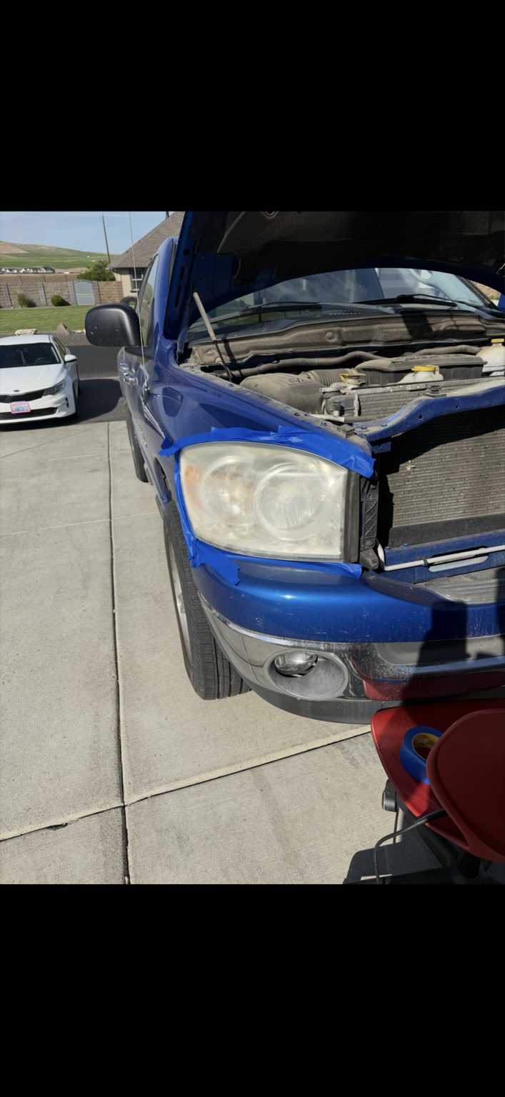 Headlight restoration before detailing